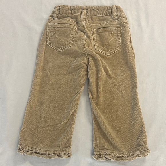 The Children's Place Tan Corduroy Pants w/ ruffled hem - Picture 3 of 4